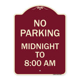 No Parking Midnight to 8:00 Am