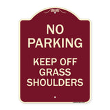 No Parking Keep Off Grass Shoulders