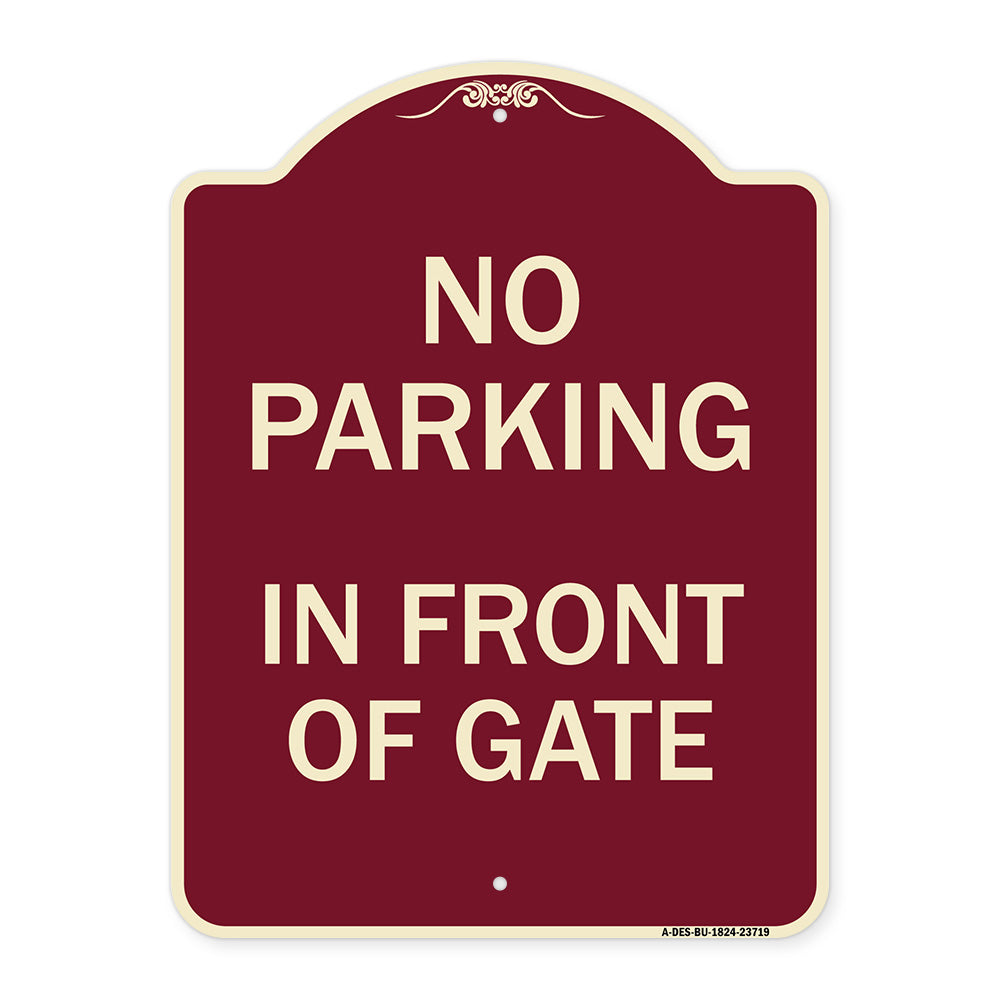 No Parking in Front of Gate