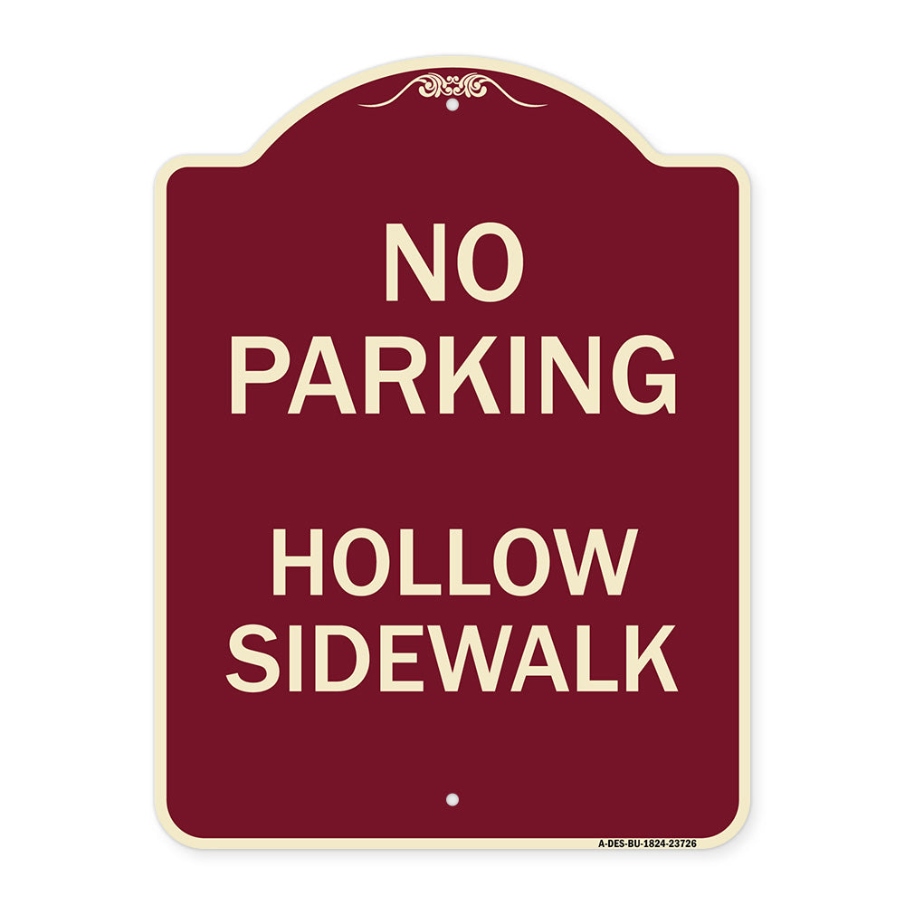 No Parking Hollow Sidewalk