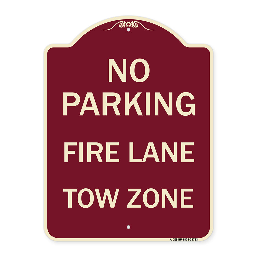 No Parking Fire Lane Tow Zone (K-1645)
