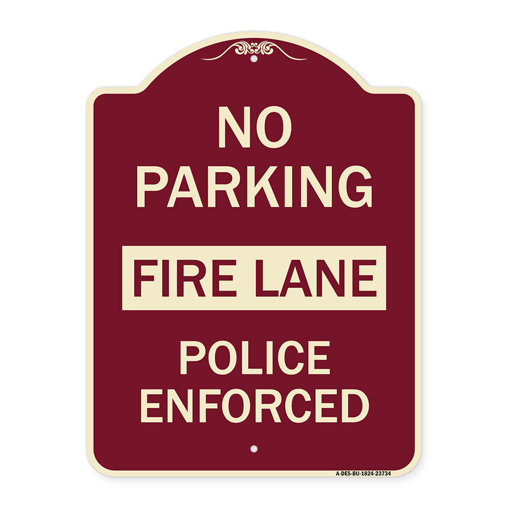 No Parking Fire Lane Police Enforced