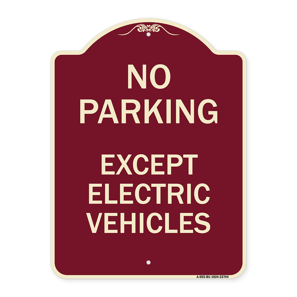No Parking Except Electric Vehicles