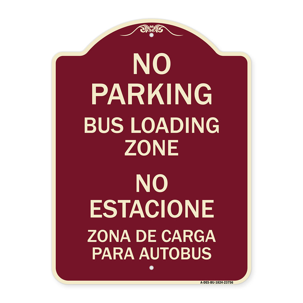 No Parking Bus Loading Zone No Entacionamiento Bus De Carga Zona