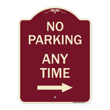 No Parking Anytime with Right Arrow
