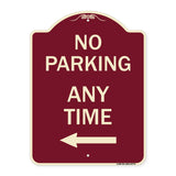 No Parking Anytime with Left Arrow