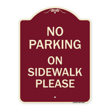 No Parking - on Sidewalk Please