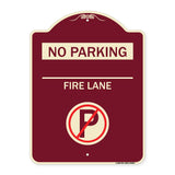 No Parking - Fire Lane (With No Parking Symbol)