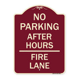 No Parking - After Hours Fire Lane