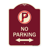 No Parking (No Parking Symbol and Arrow Pointing Left and Right)