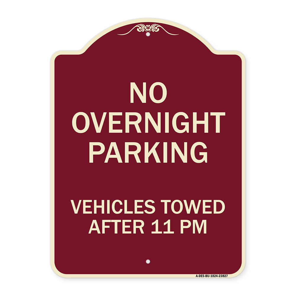 No Overnight Parking Vehicles Towed After 11 Pm