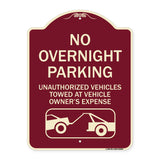 No Overnight Parking Unauthorized Vehicles Will Be Towed