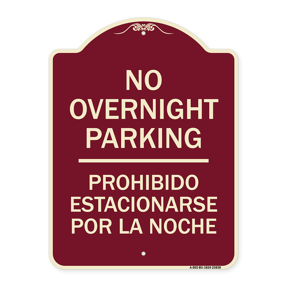 No Overnight Parking - Prohibido Estacionarse Por La Noche