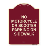 No Motorcycle or Scooter Parking on Sidewalk