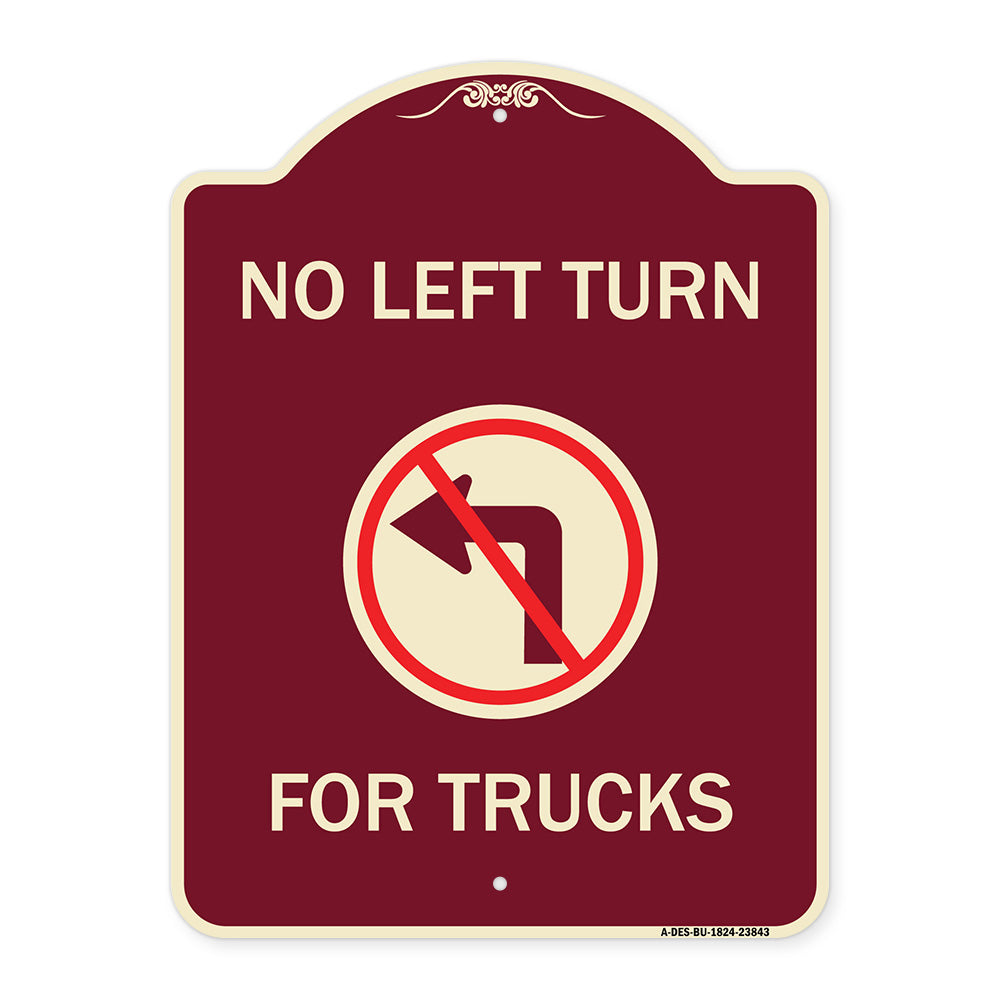No Left Turn for Trucks with Graphic