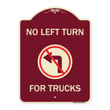 No Left Turn for Trucks with Graphic