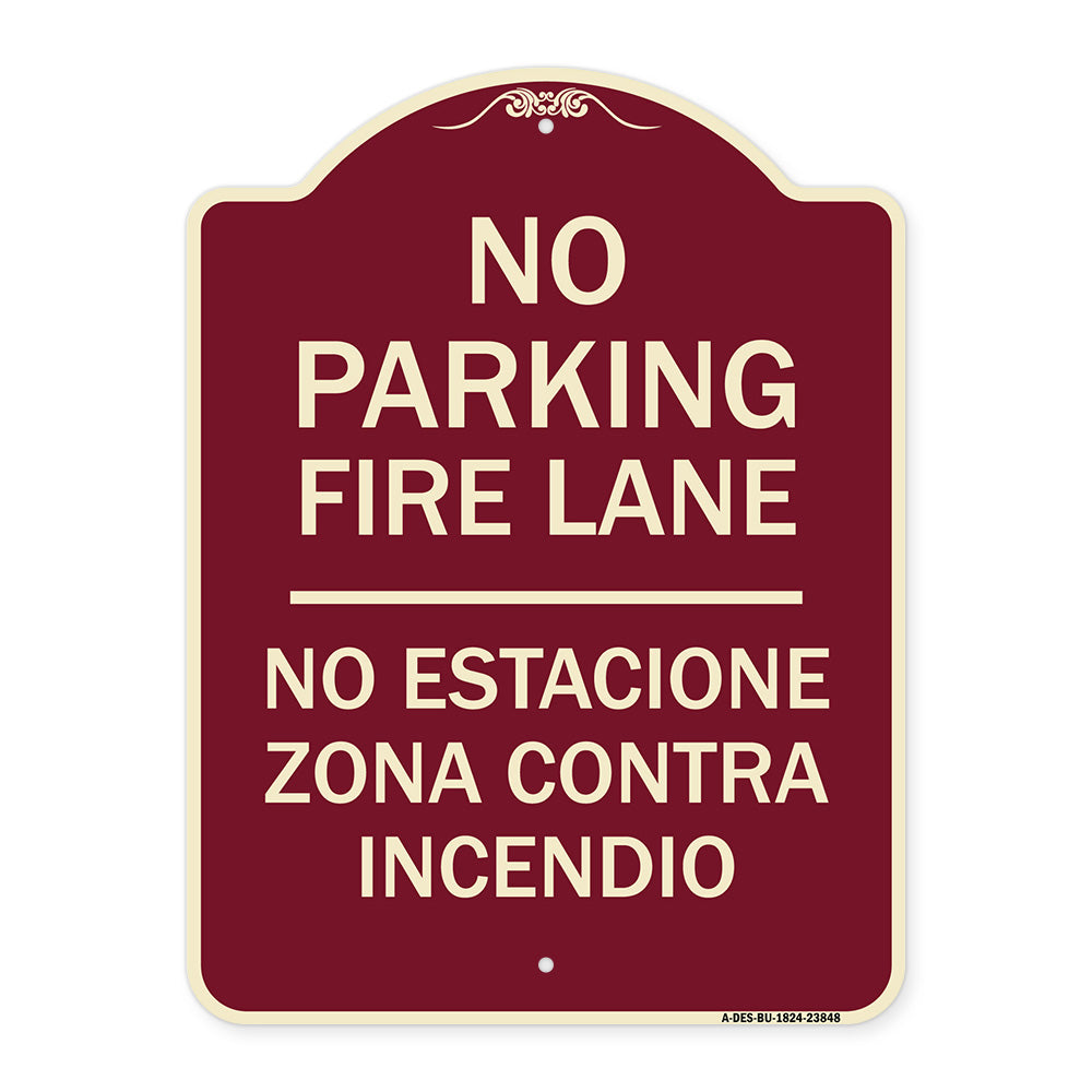 No Estacione Zona Contra Incendio