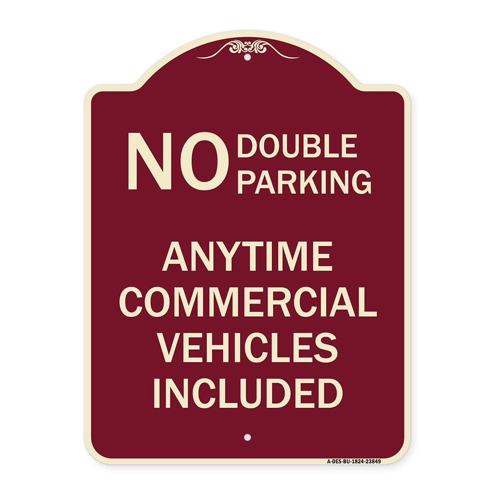 No Double Parking Anytime Commercial Vehicles Included