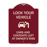 Lock Your Vehicle - Cars and Contents Left at Owner's Risk
