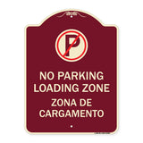 Loading Zone Zona De Cargamento (With No Parking Symbol)
