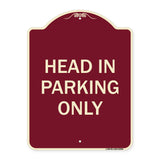 Head in Parking Only