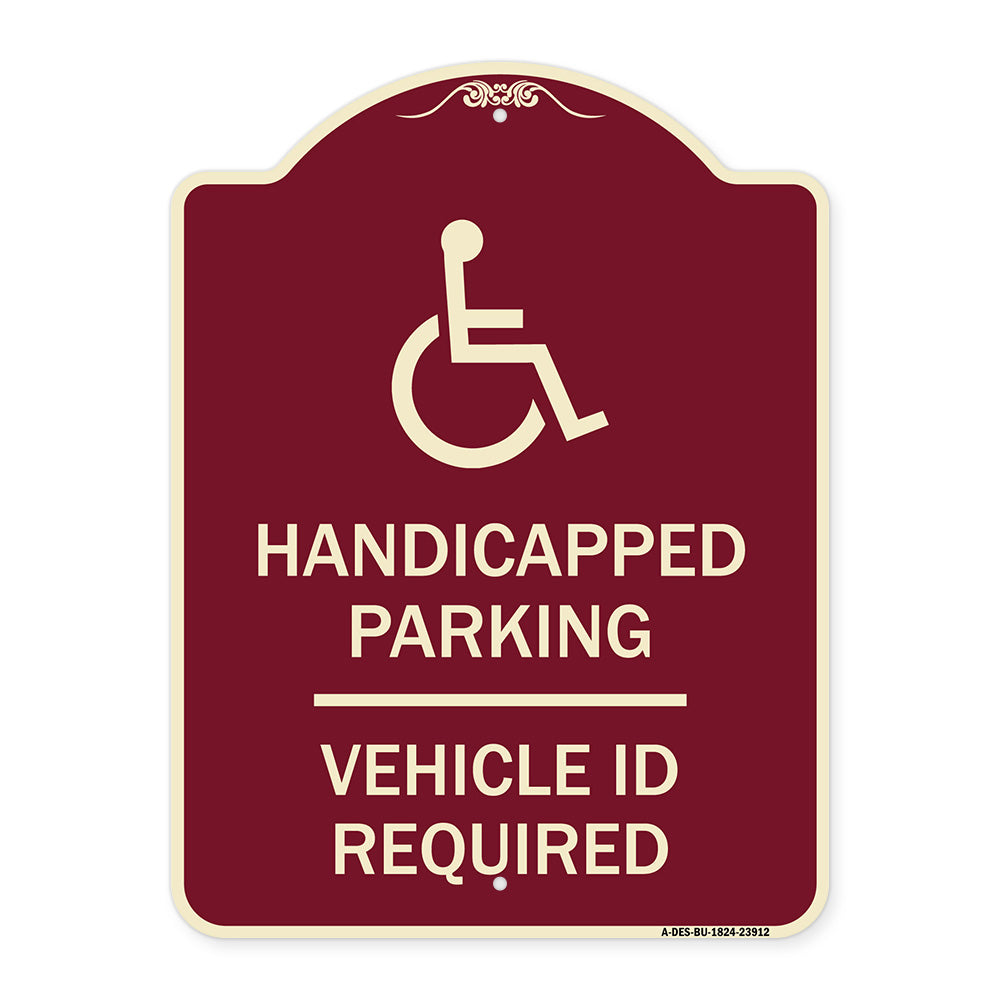 Handicapped Parking - Vehicle Id Required - (Handicapped Symbol)
