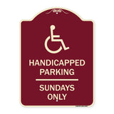Handicapped Parking - Sundays Only (With Graphic)