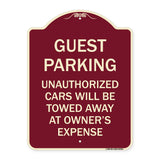 Guest Parking Unauthorized Cars Will Be Towed Away at Owner's Expense