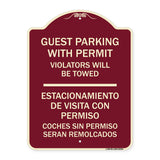 Guest Parking with Permit Violators Will Be Towed - Estacionamento De Visita Con Permiso Coches Sin Permiso Seran Remolcados