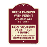 Guest Parking with Permit Violators Will Be Towed Estacionamento De Visita Con Permiso Coches Sin Permiso Seran Remolcadoa