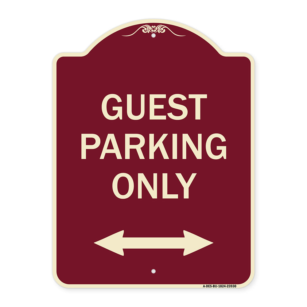 Guest Parking Only (With Bidirectional Arrow)