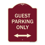 Guest Parking Only (With Bidirectional Arrow)