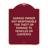 Garage Owner Not Responsible for Theft or Damage to Vehicles or Contents