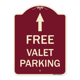 Free Valet Parking with Ahead Arrow