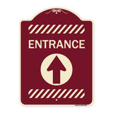 Flex Post Entrance with Straight Ahead Arrow Decal Only for Flex Paddle