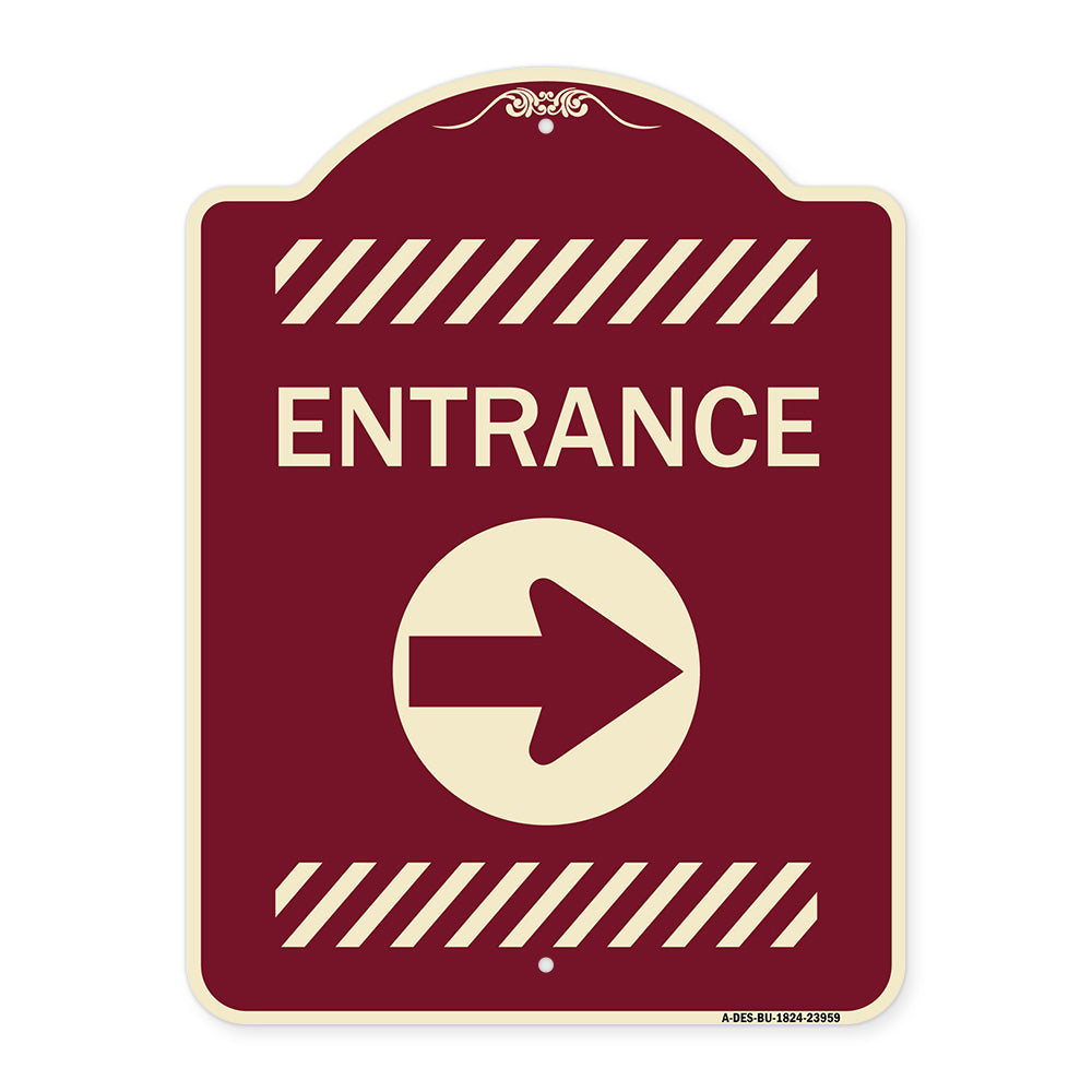 Flex Post Entrance with Right Arrow Decal Only for Flex Paddle