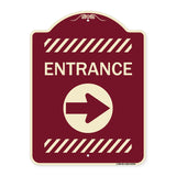 Flex Post Entrance with Right Arrow Decal Only for Flex Paddle