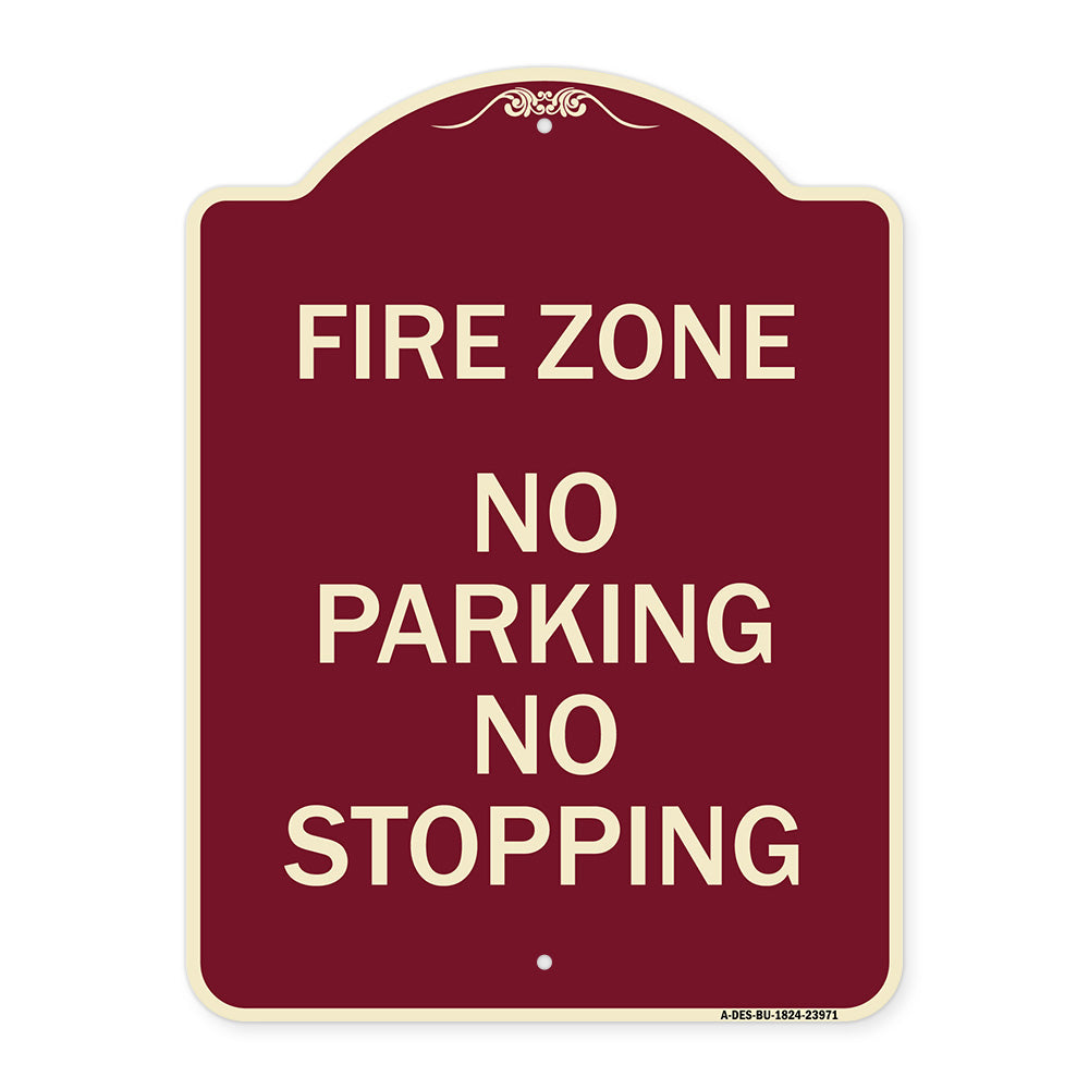 Fire Zone No Parking No Stopping