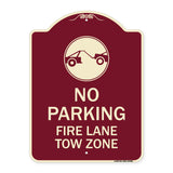 Fire Lane Tow Zone with Graphic