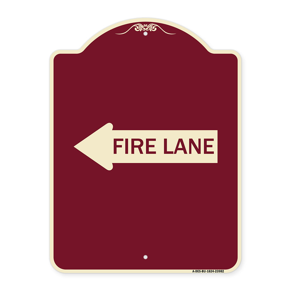 Fire Lane Left Arrow
