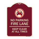 Fire Lane Keep Clear at All Times with Graphic