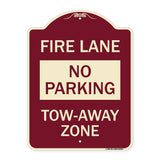 Fire Lane Sign No Parking Tow-Away Zone
