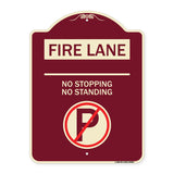 Fire Lane - No Stopping No Standing (With No Parking Symbol)