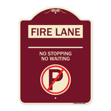 Fire Lane - No Parking No Waiting (With No Parking Symbol)