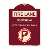 Fire Lane - No Parking Keep Clear at All Times (With No Parking Symbol)