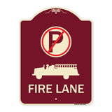 Fire Lane (With No Parking Symbol & Graphic)