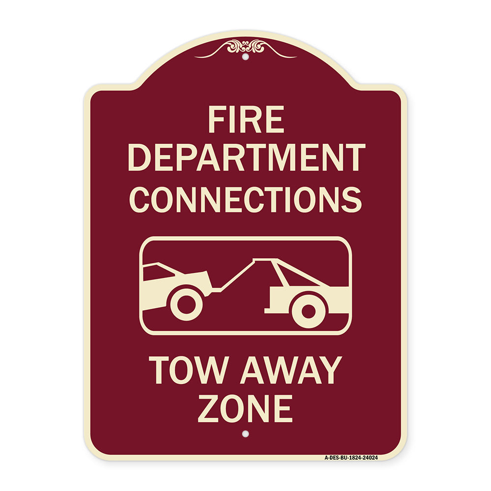 Fire Department Connection Tow Away Zone (With Graphic)