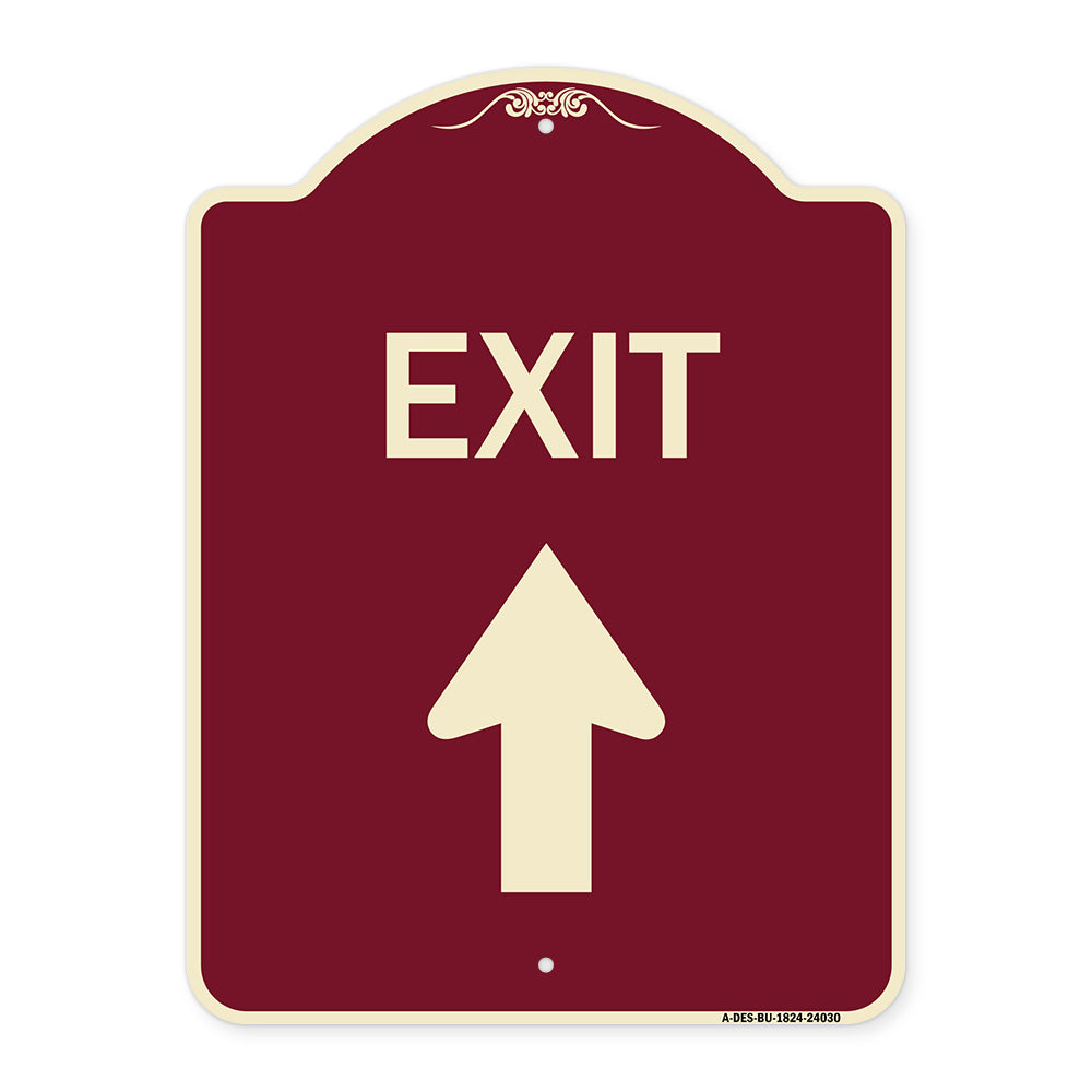 Exit Sign Exit with Up Arrow