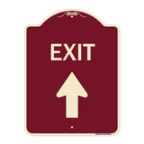 Exit Sign Exit with Up Arrow