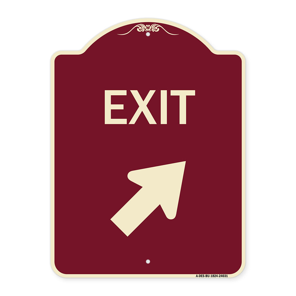 Exit Sign Exit with Right Arrow